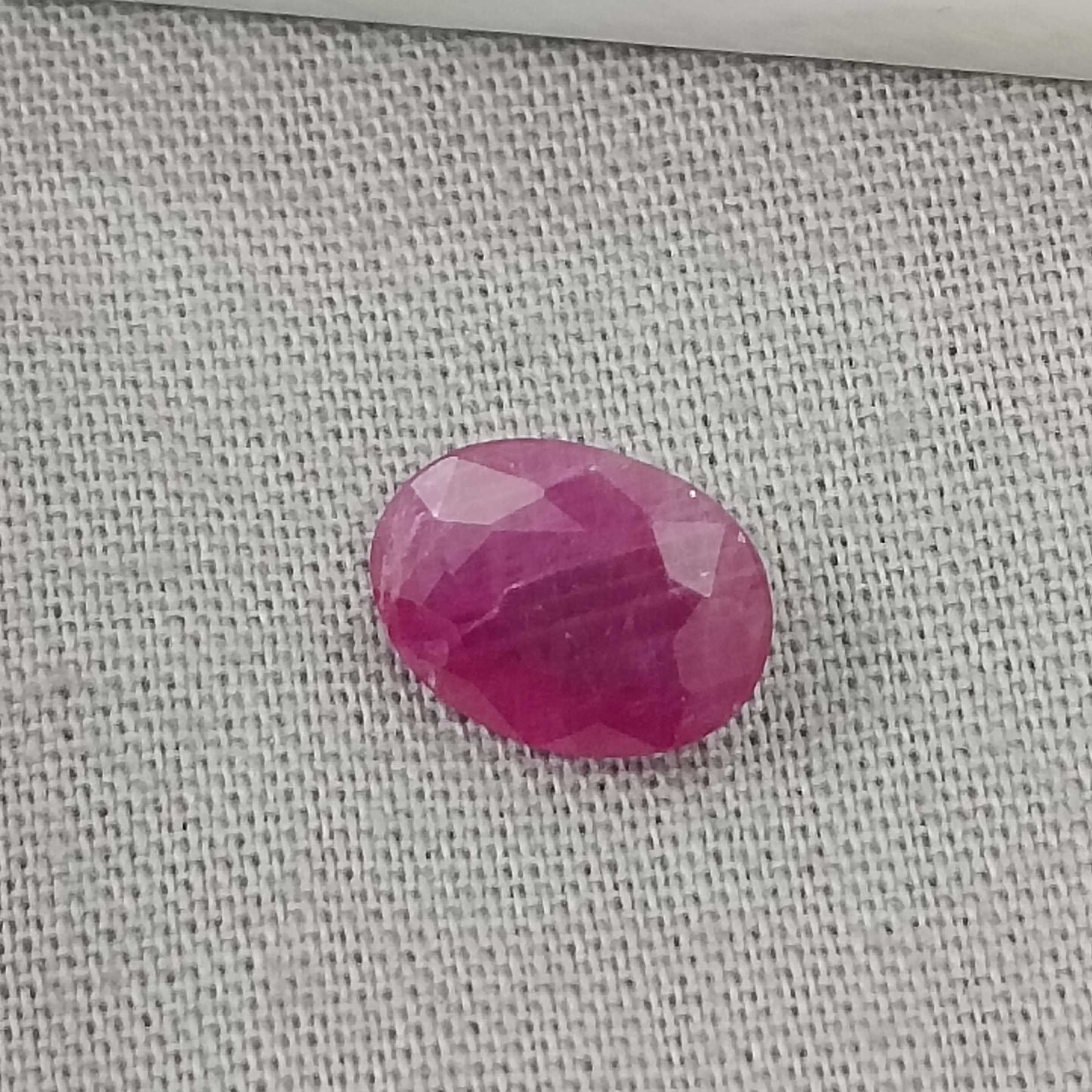 2.01cts certified natural unheated oval mix cut African ruby gemstone 