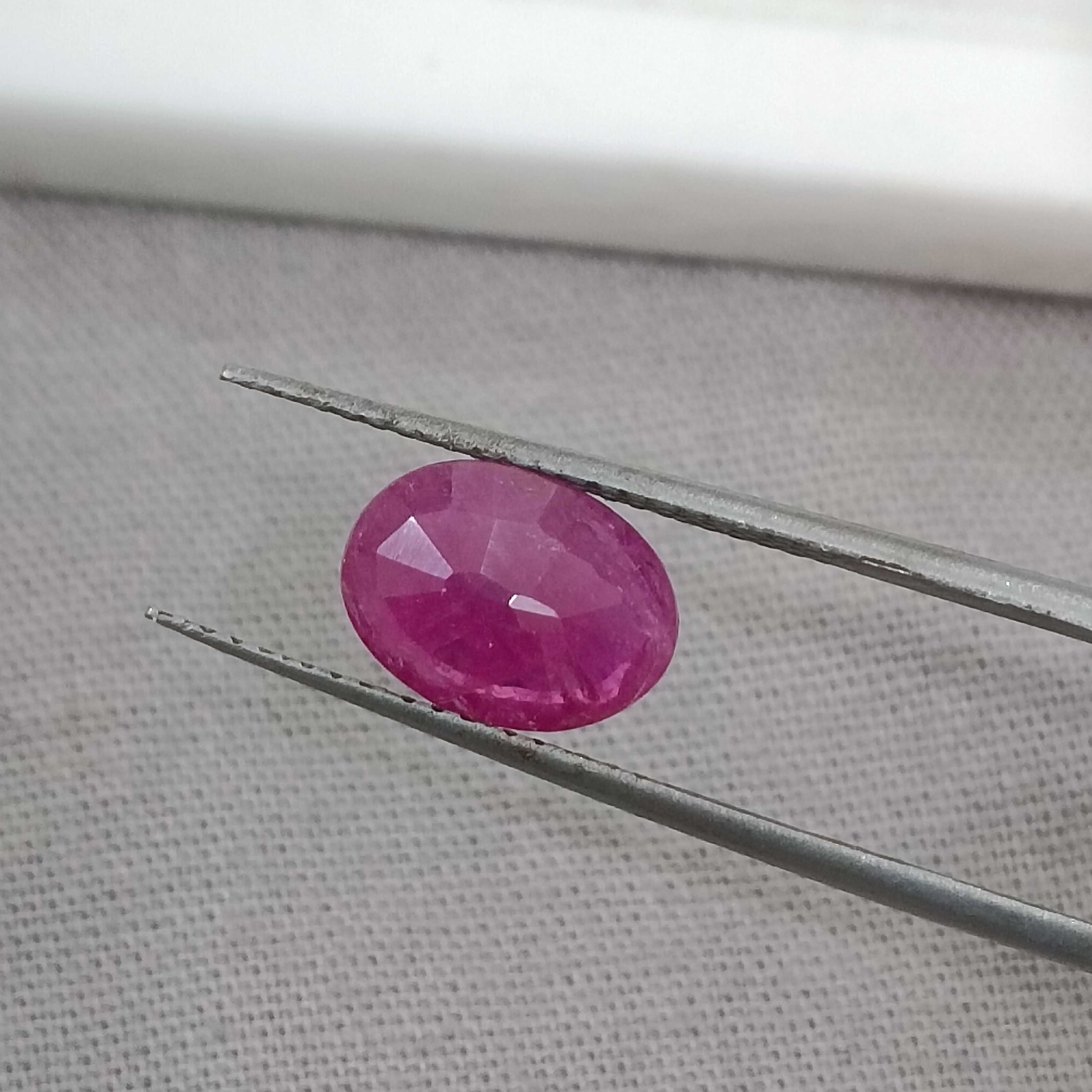 2.01cts certified natural unheated oval mix cut African ruby gemstone 