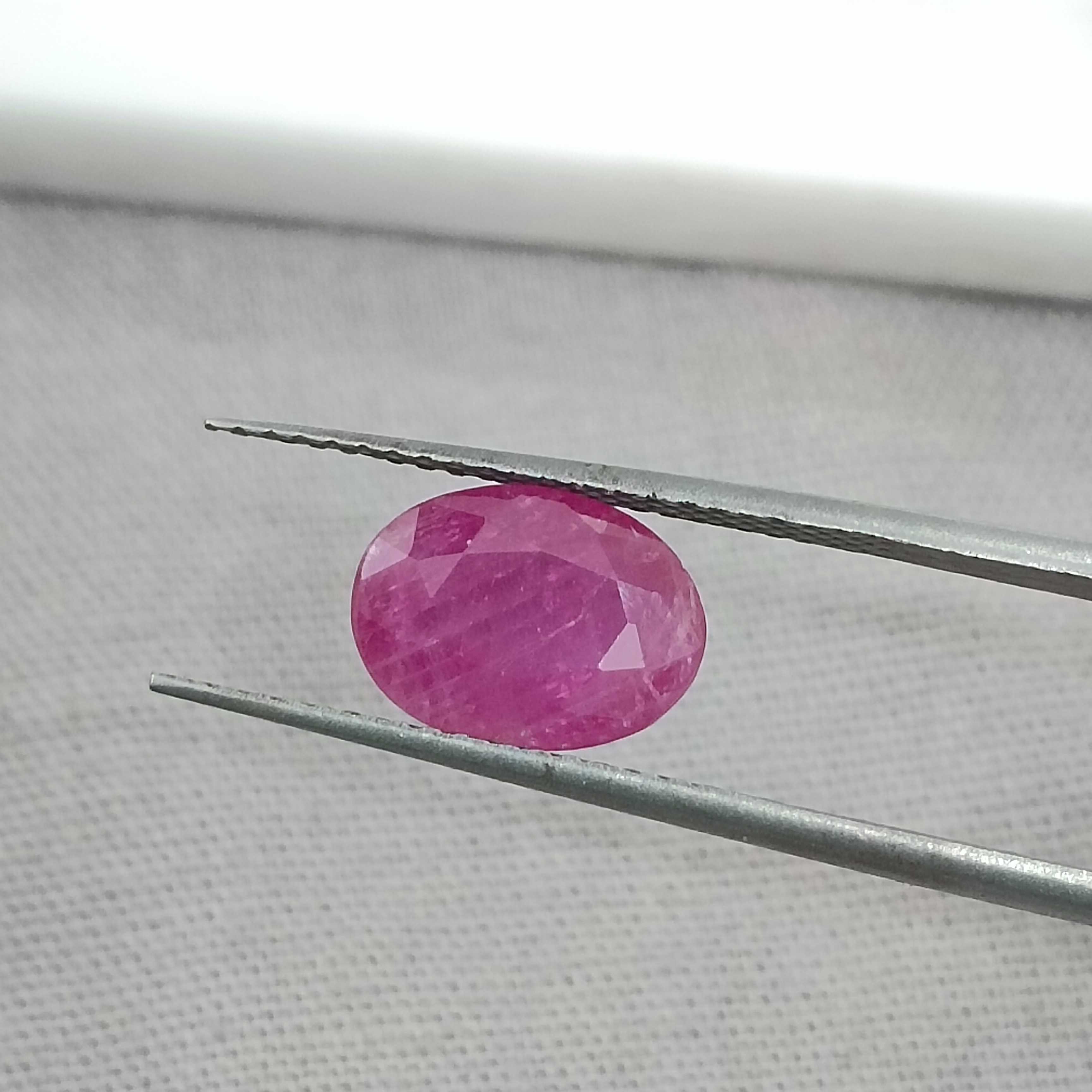 2.01cts certified natural unheated oval mix cut African ruby gemstone 