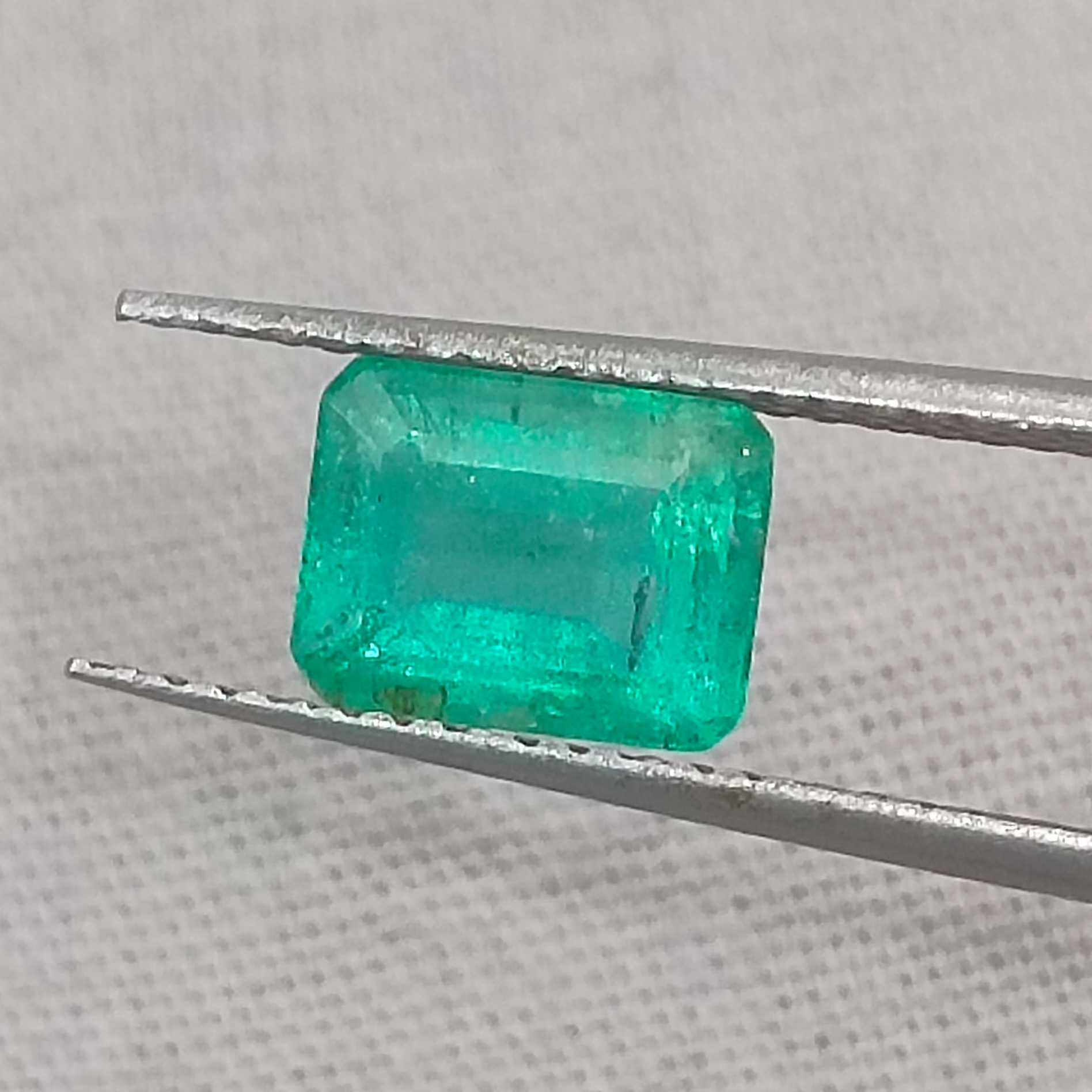 1.67cts sea foam green octagon cut Ethiopian emerald gemstone /