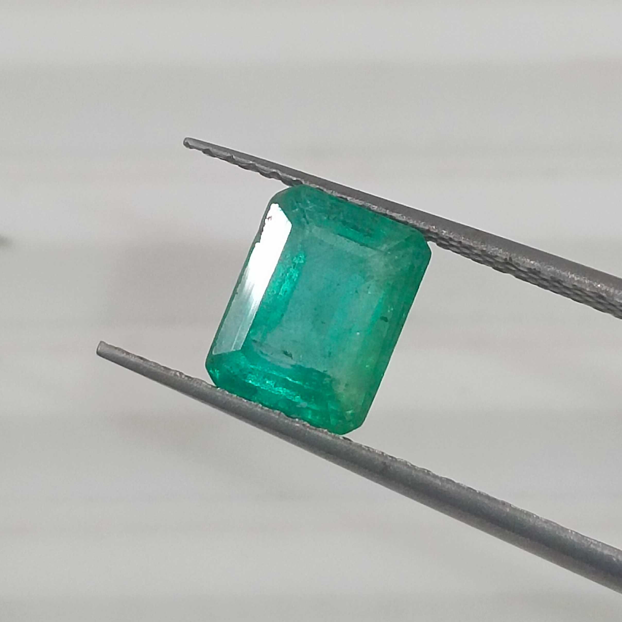 1.67cts sea foam green octagon cut Ethiopian emerald gemstone 