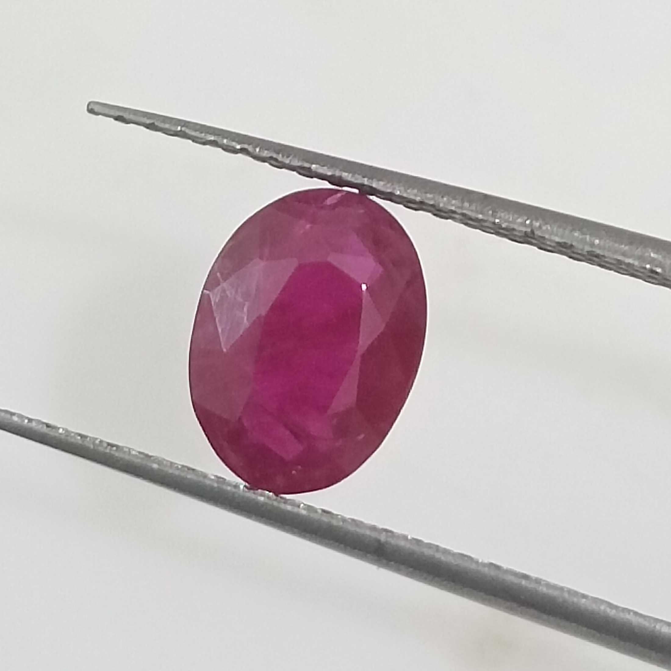1.10cts GSI certified natural deep maroon red oval cut African ruby gem 