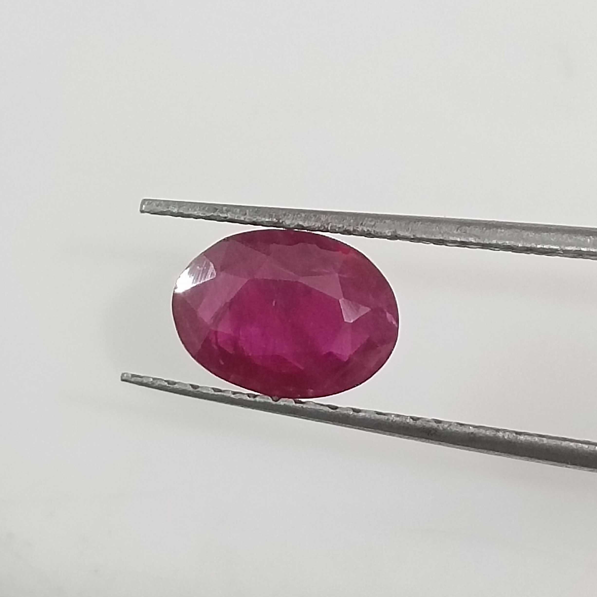 1.10cts GSI certified natural deep maroon red oval cut African ruby gem 