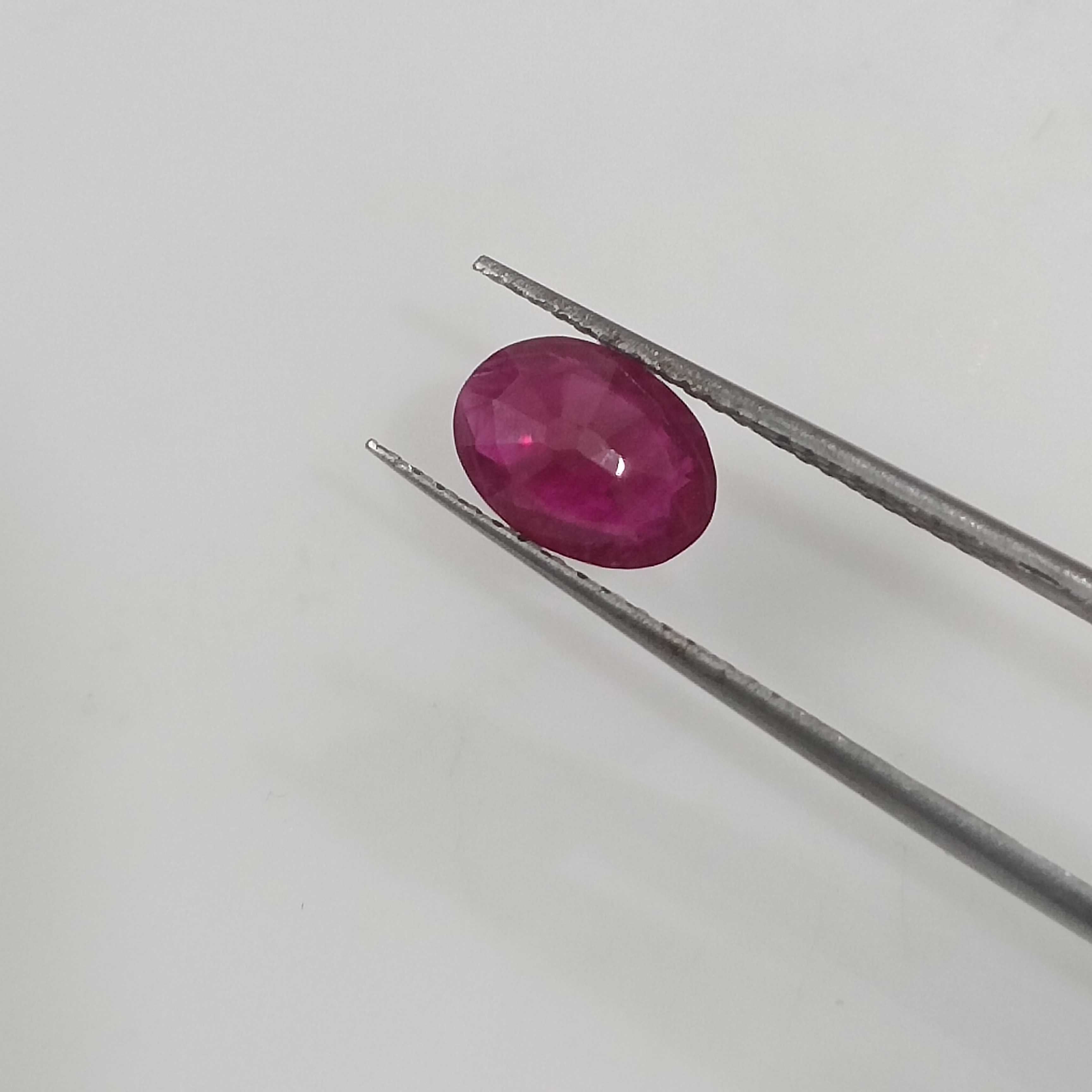 1.10cts GSI certified natural deep maroon red oval cut African ruby gem 