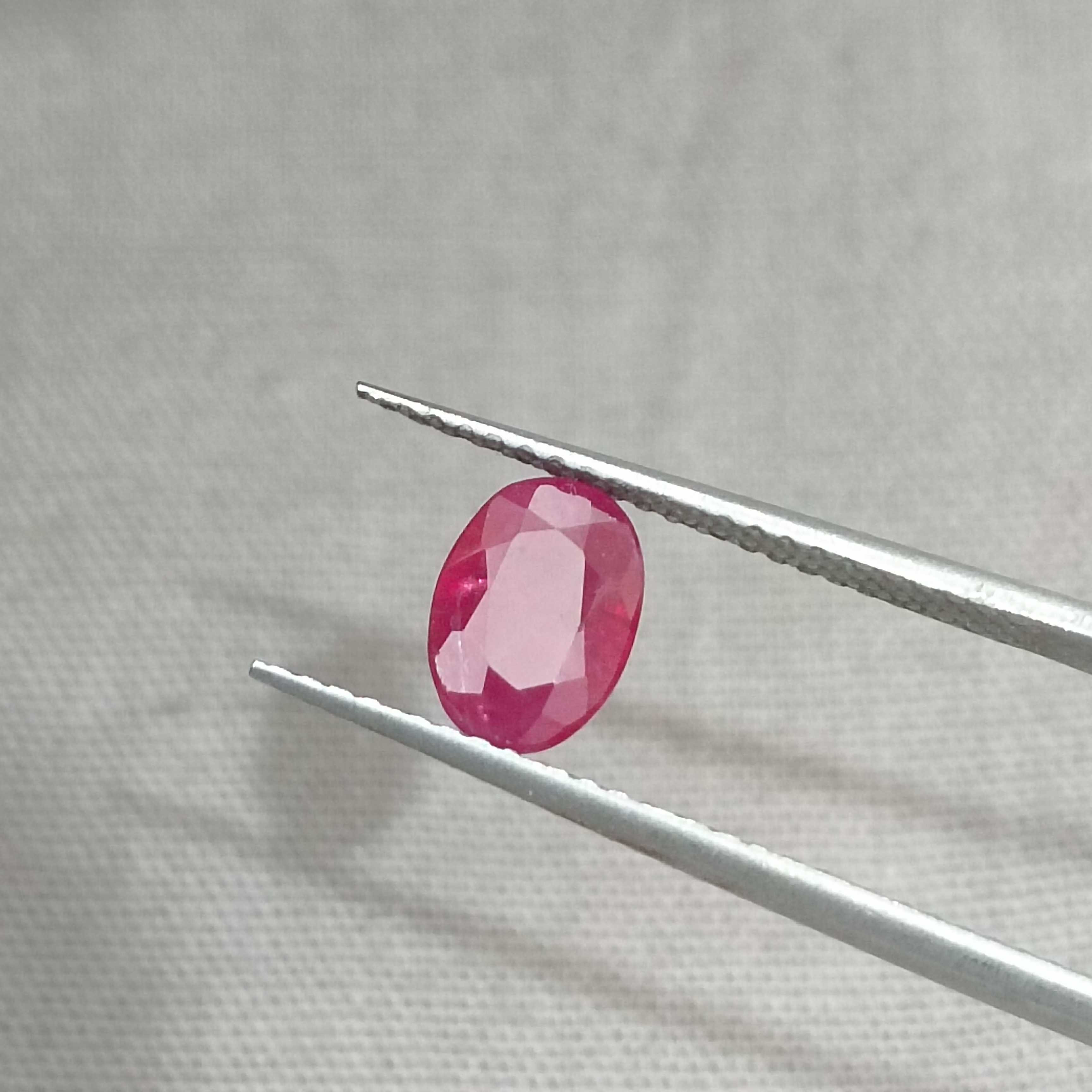 1.02ct GSI certified natural burgundy red oval mixed unheated Mozambique ruby gem