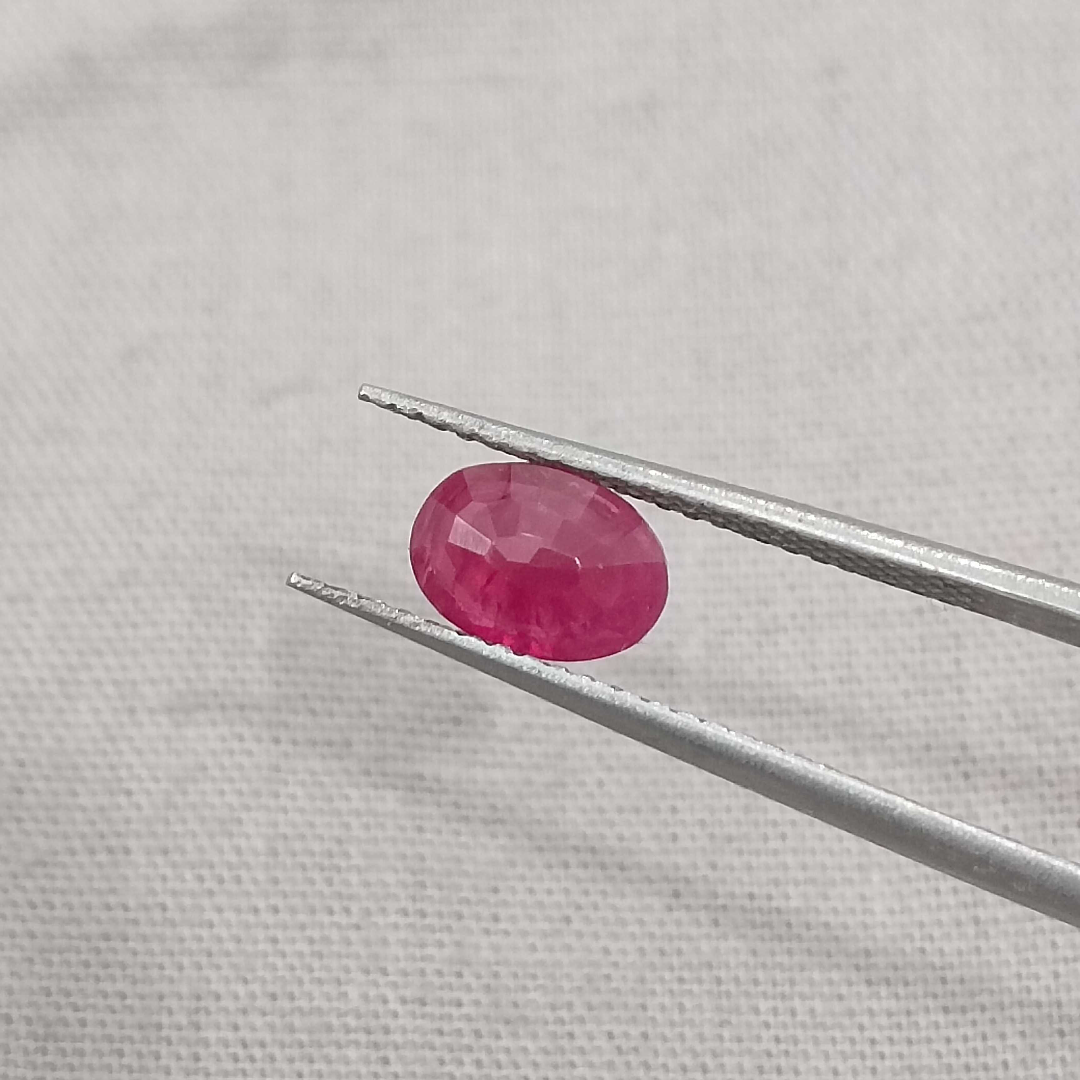 1.02ct GSI certified natural burgundy red oval mixed unheated Mozambique ruby gem