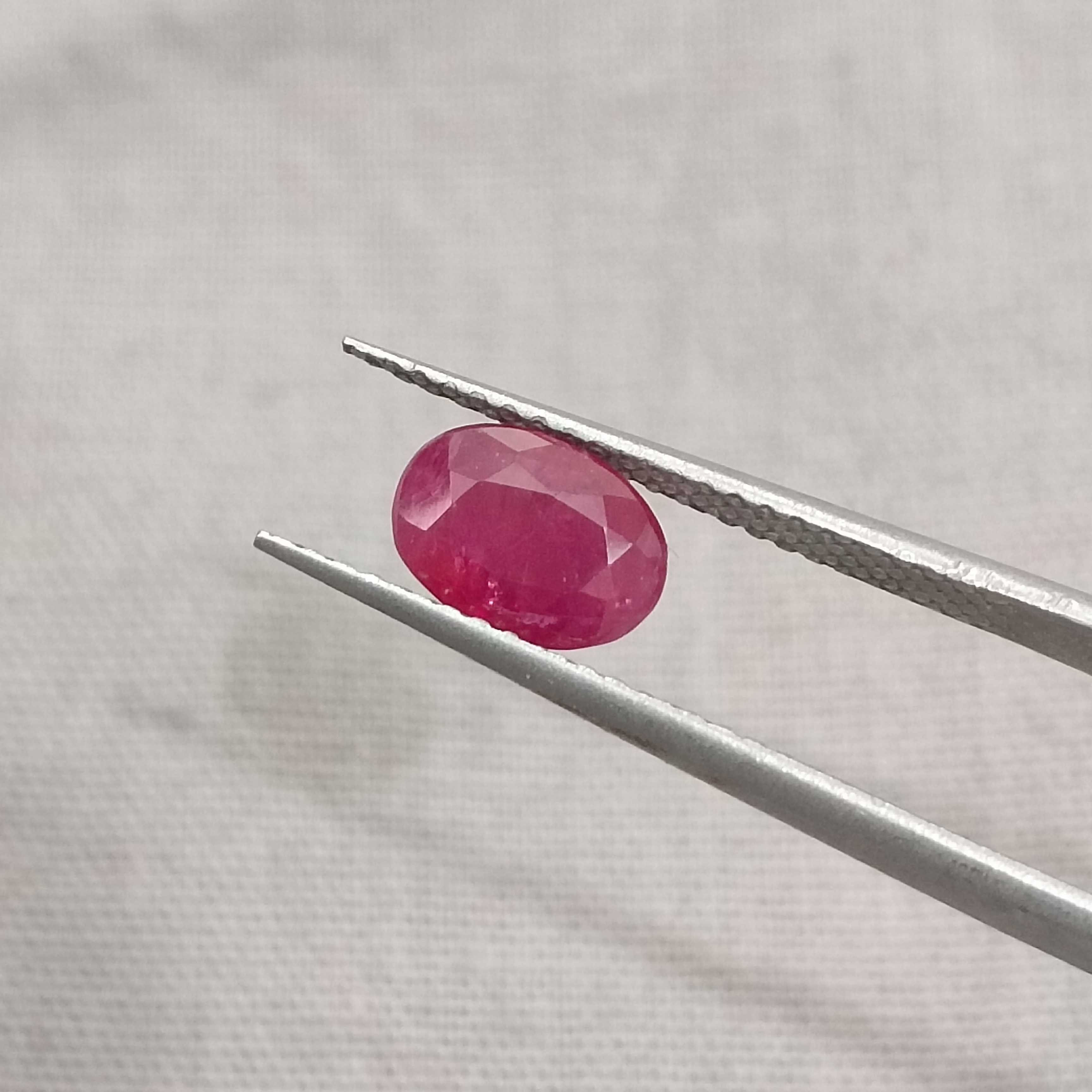 1.02ct GSI certified natural burgundy red oval mixed unheated Mozambique ruby gem