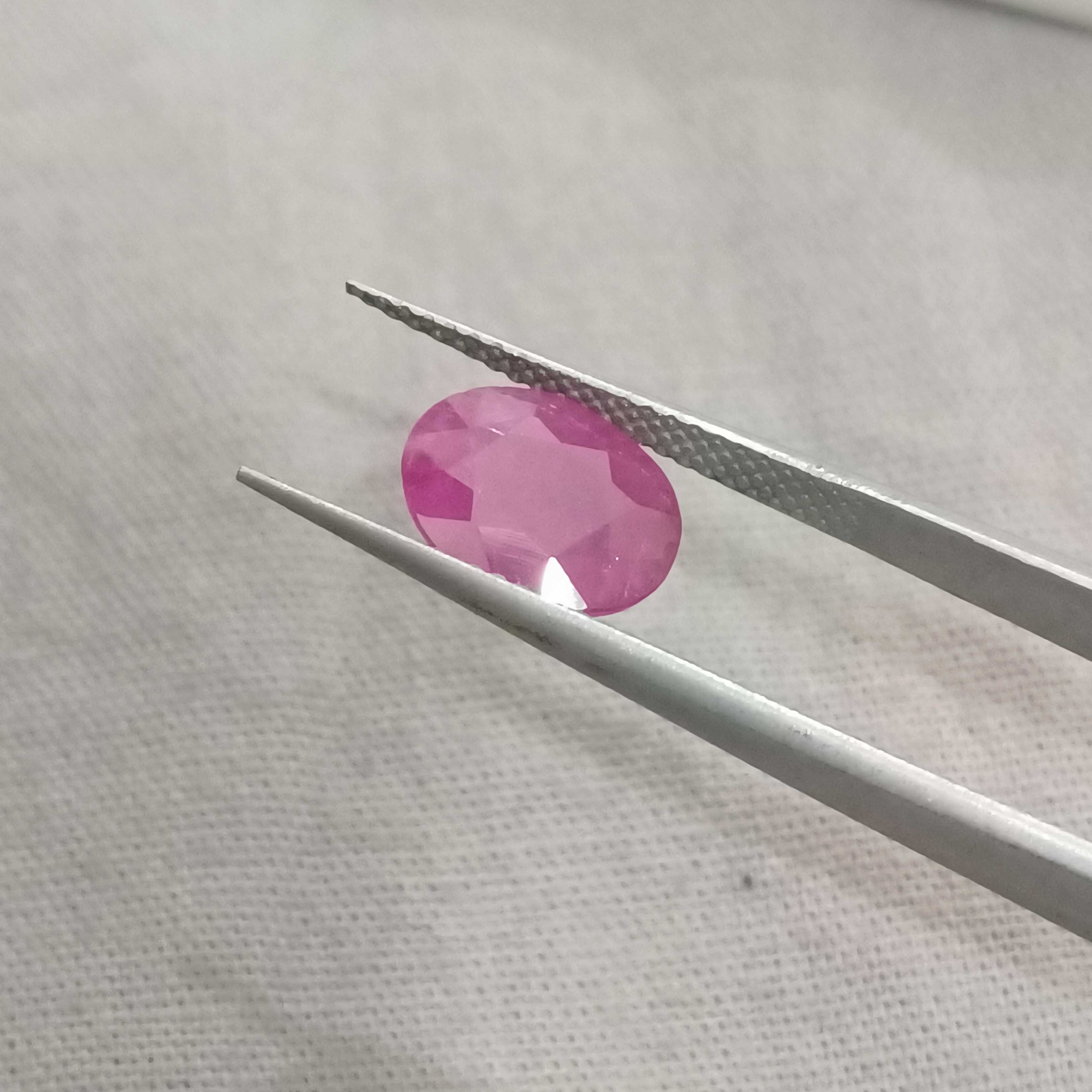 2.23cts GSI certified oval mix cut Mozambique ruby gemstone