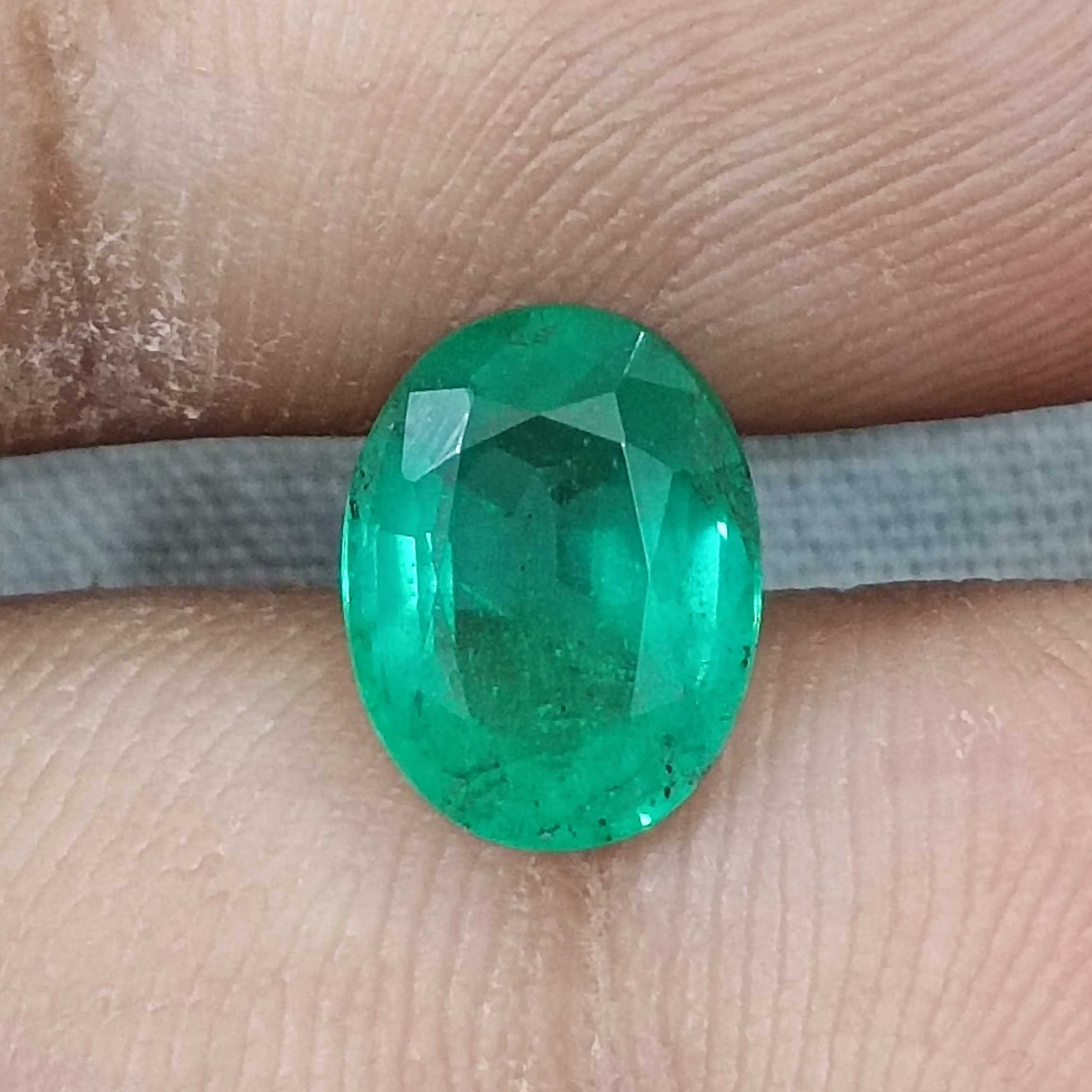 1.99cts GSI Certy sea green oval cut Swat emerald gem/