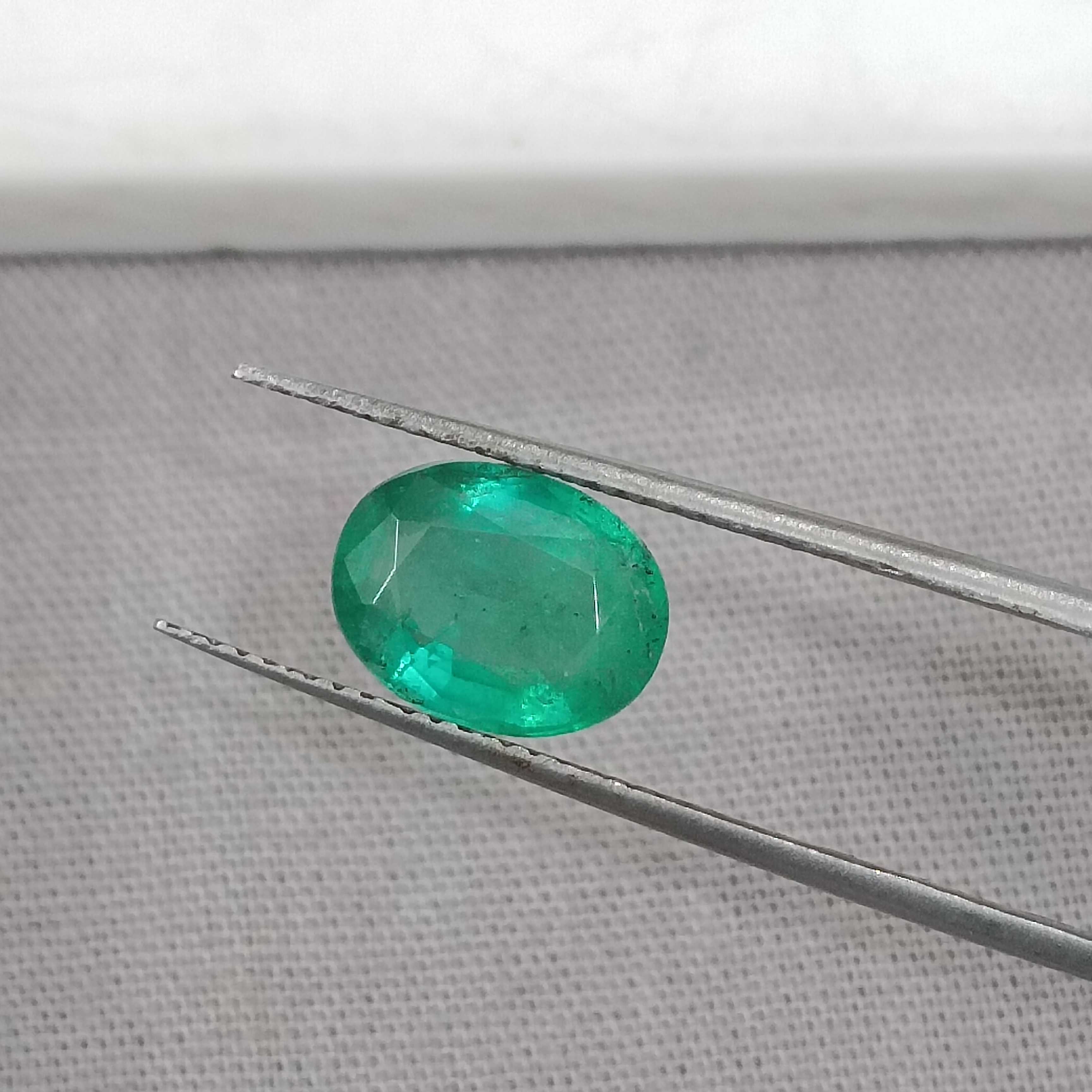 1.99cts GSI Certy sea green oval cut Swat emerald gem