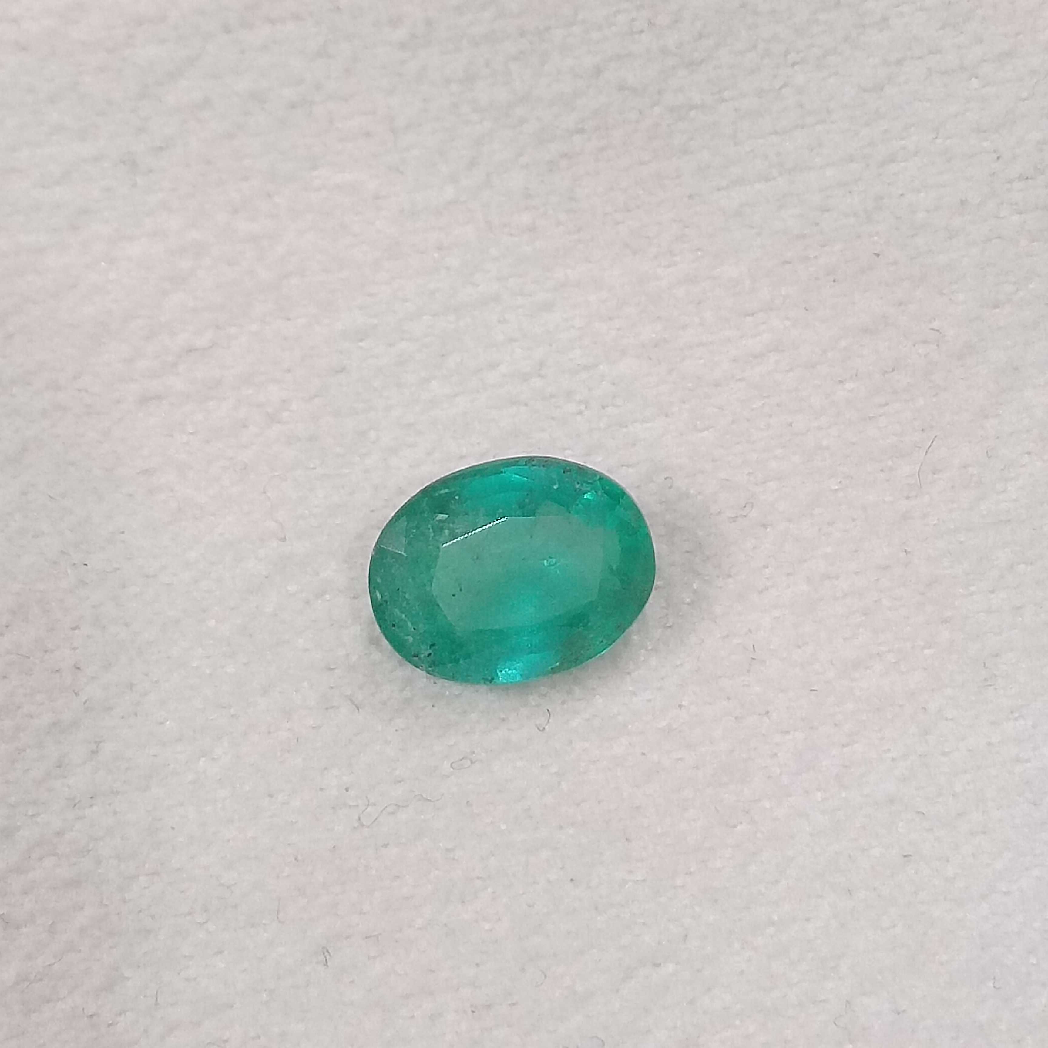 1.99cts GSI Certy sea green oval cut Swat emerald gem
