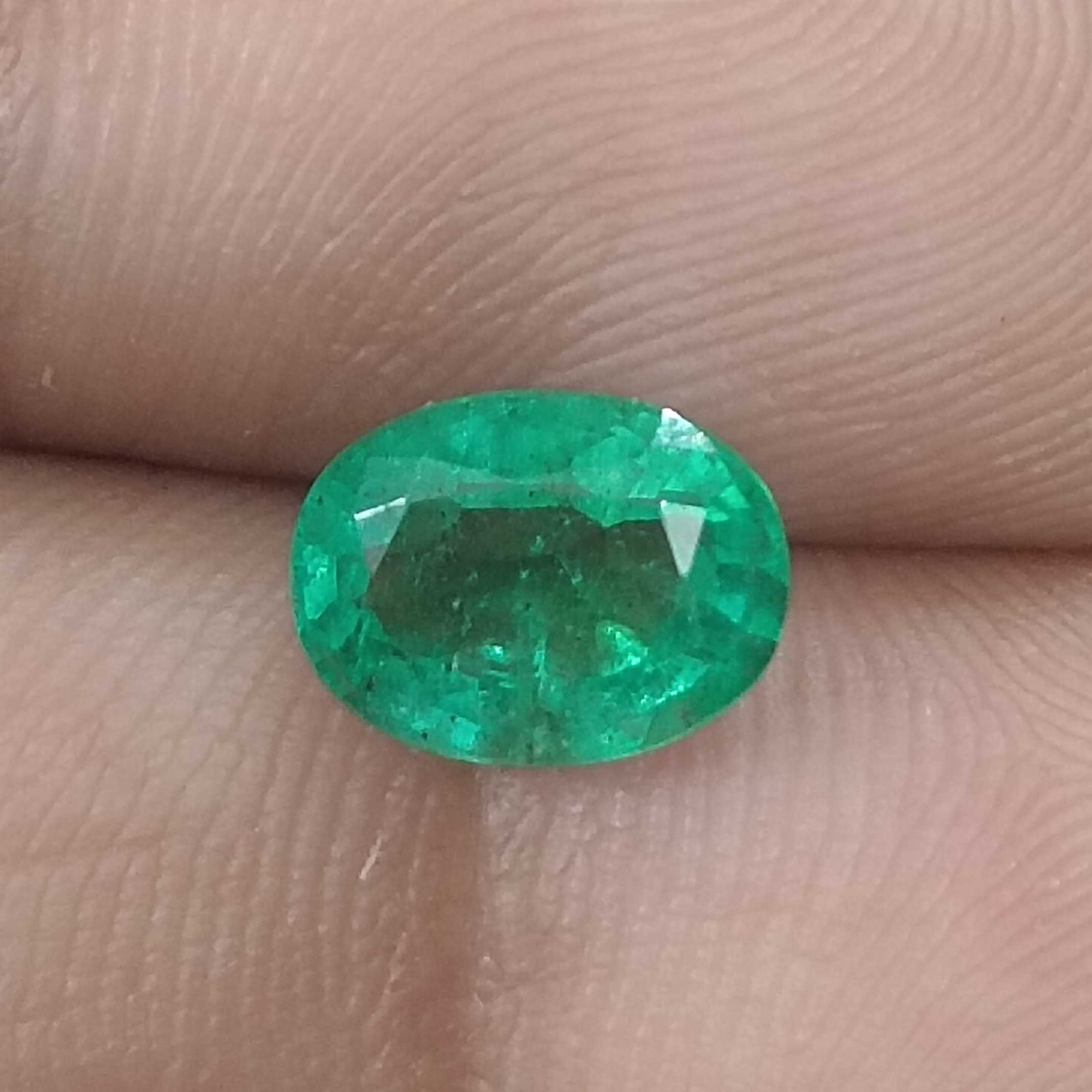 1.64cts GSI certified neon green color oval cut Panjshir origin emerald /