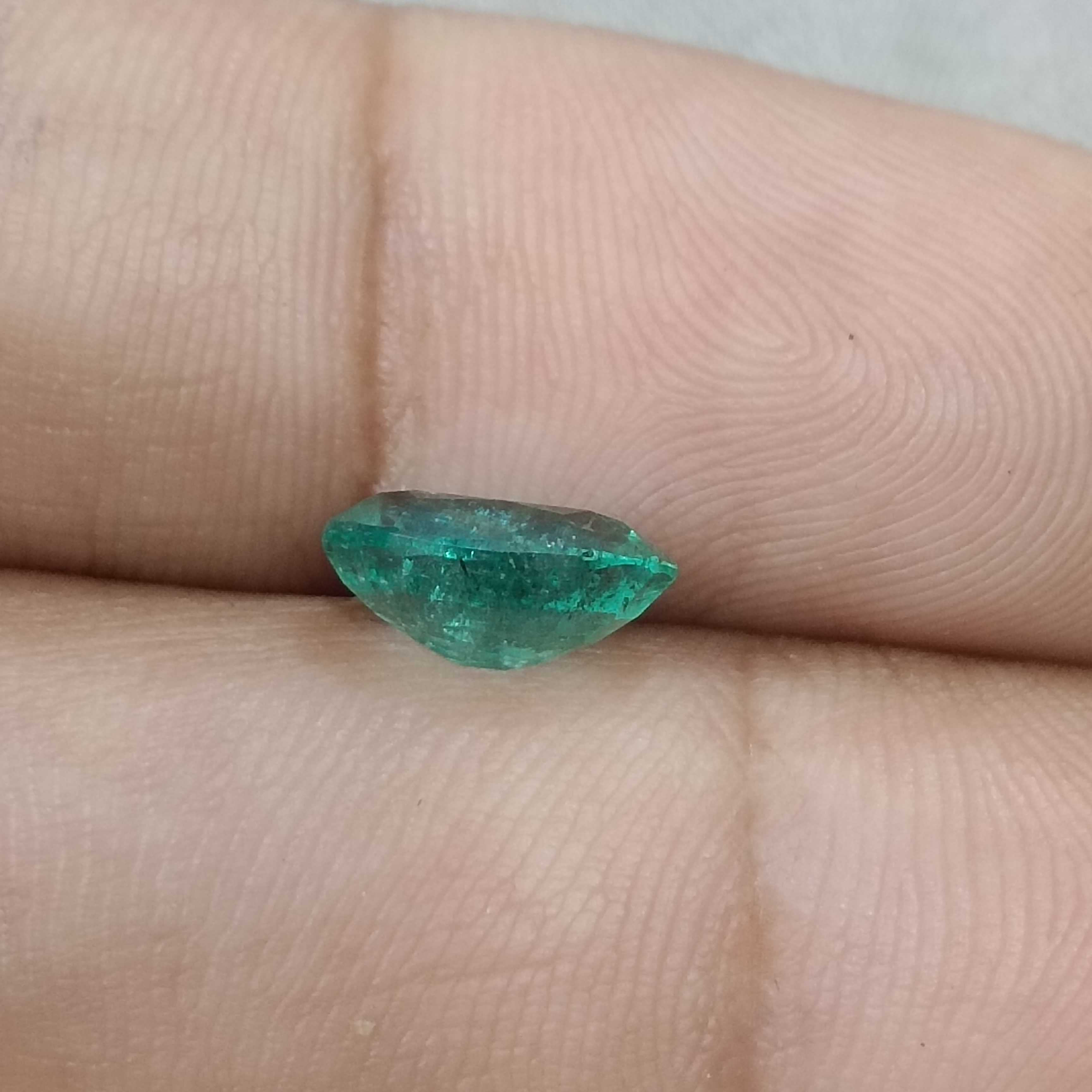 2.13cts GSI certified bluish medium light green oval cut emerald 