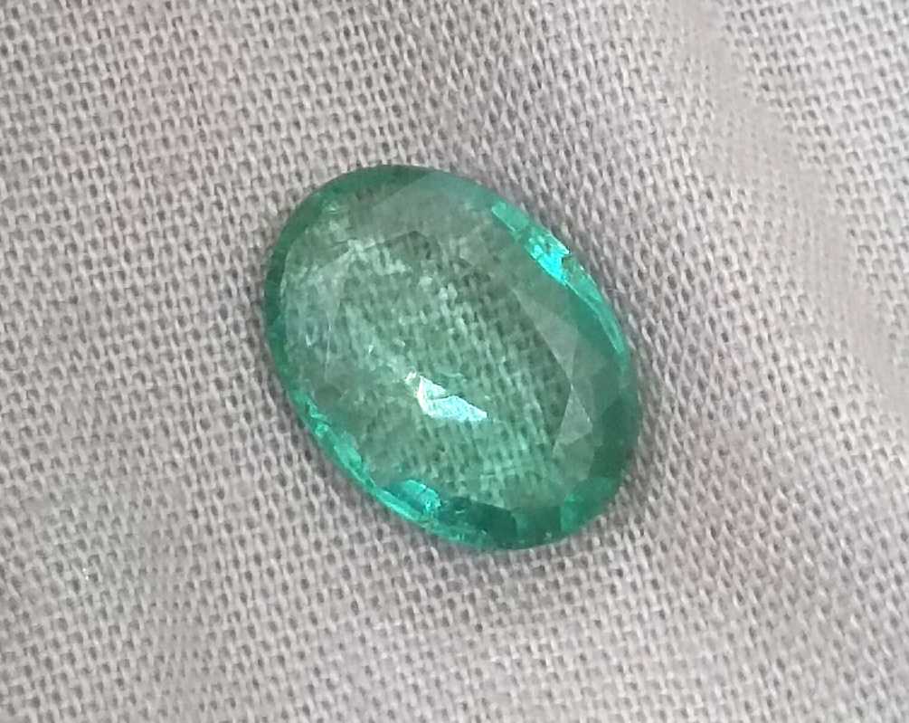 2.74ct GSI USA certified oval cut Zambian Emerald 