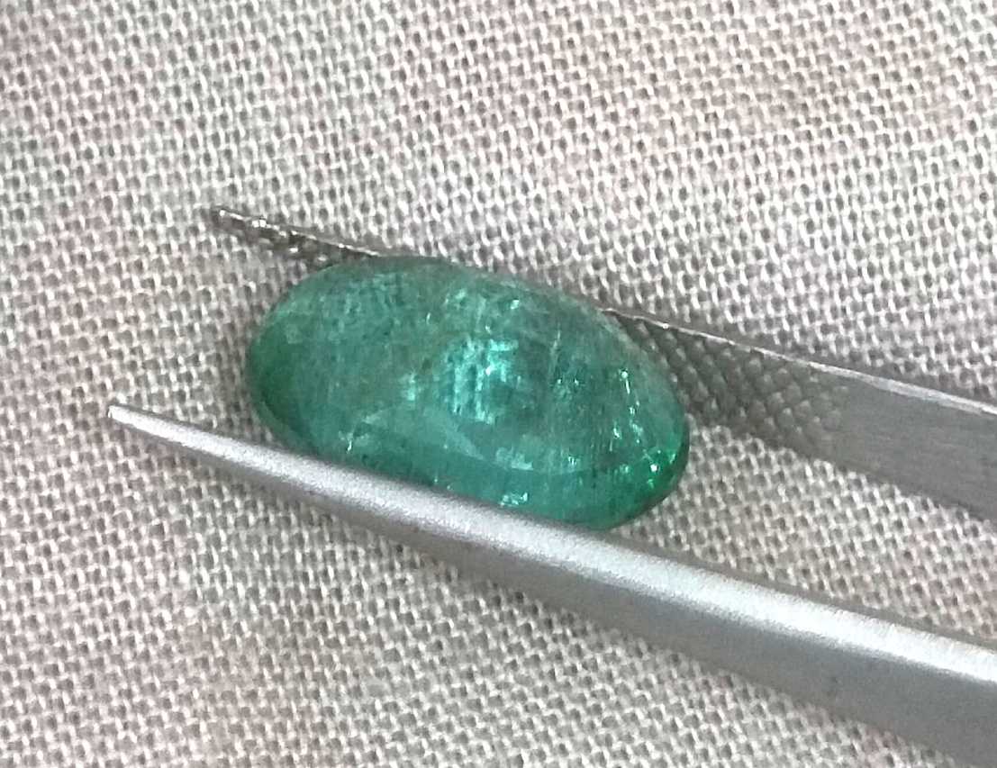 2.74ct GSI USA certified oval cut Zambian Emerald 