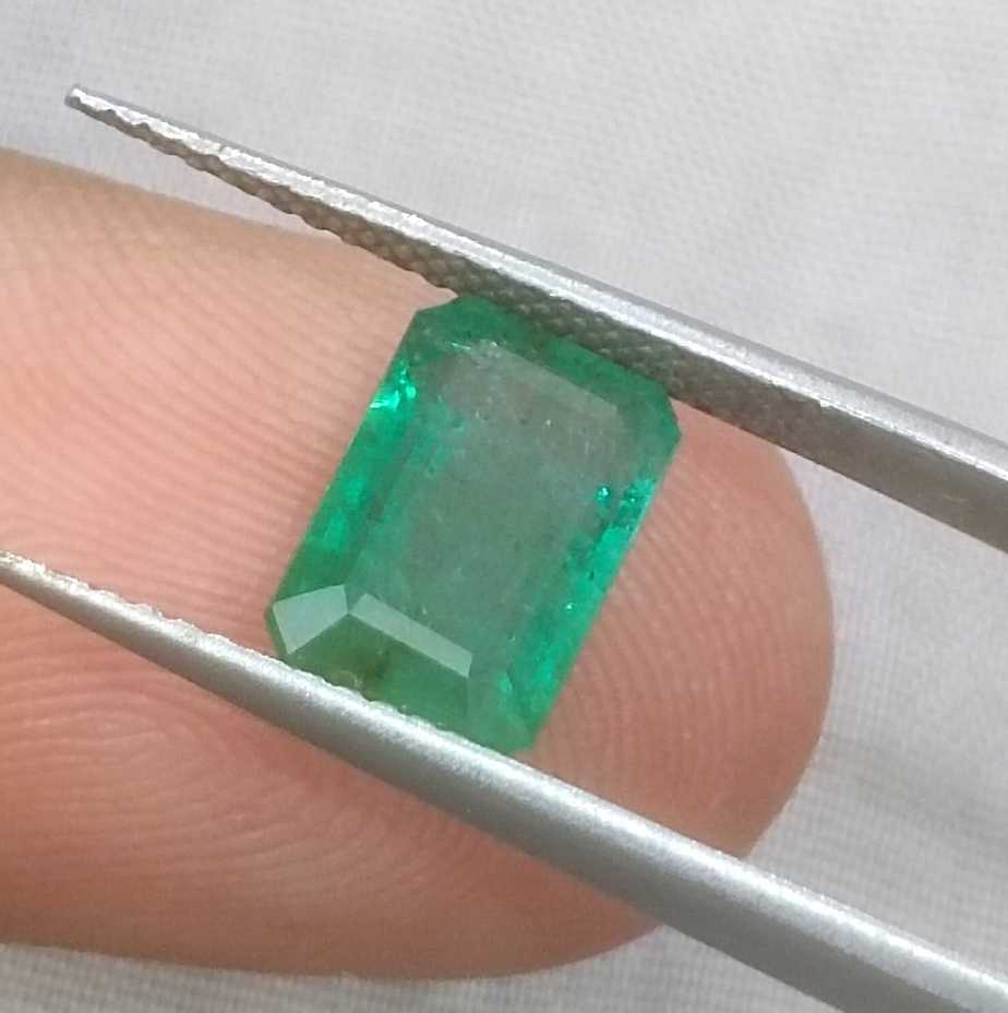 2.35ct Deep green emerald cut Zambian Emerald 