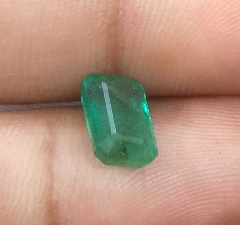 2.35ct Deep green emerald cut Zambian Emerald 