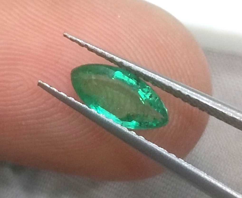 4.33ct medium to medium deep clean electric green loose Zambian emeralds