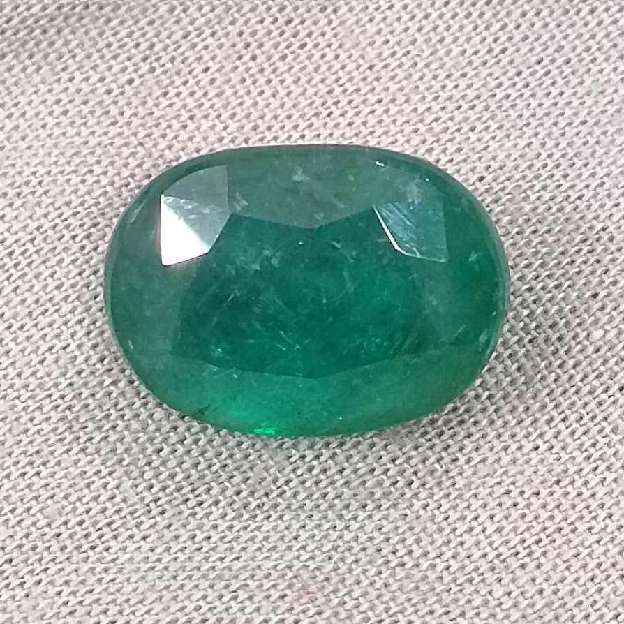 10.50ct deep natural forest green oval cut Zambian emerald gemstone /