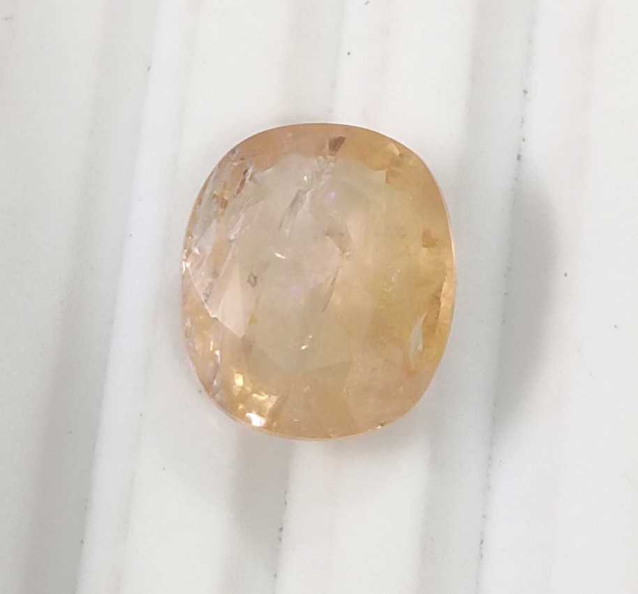 4.63ct AGRL certified loose cushion cut Ceylon padparadscha sapphire gemstone
