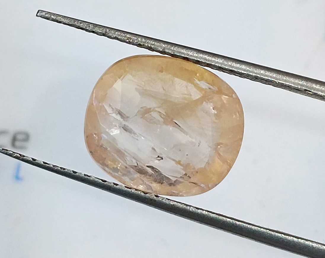 4.63ct AGRL certified loose cushion cut Ceylon padparadscha sapphire gemstone