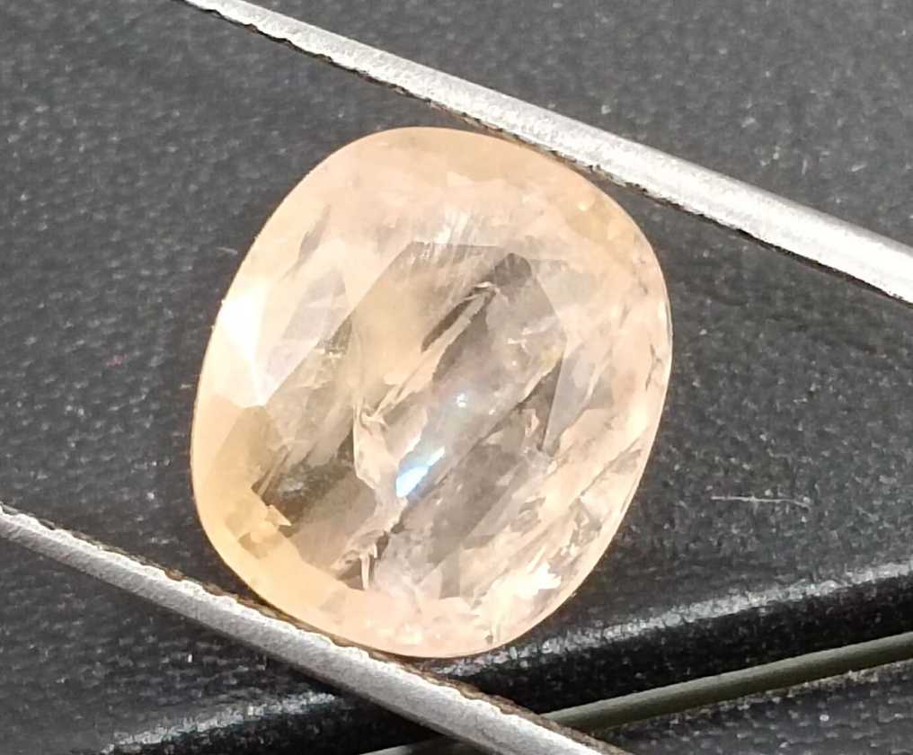 4.63ct AGRL certified loose cushion cut Ceylon padparadscha sapphire gemstone