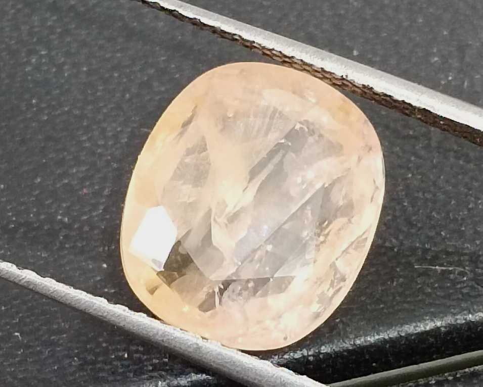 4.63ct AGRL certified loose cushion cut Ceylon padparadscha sapphire gemstone