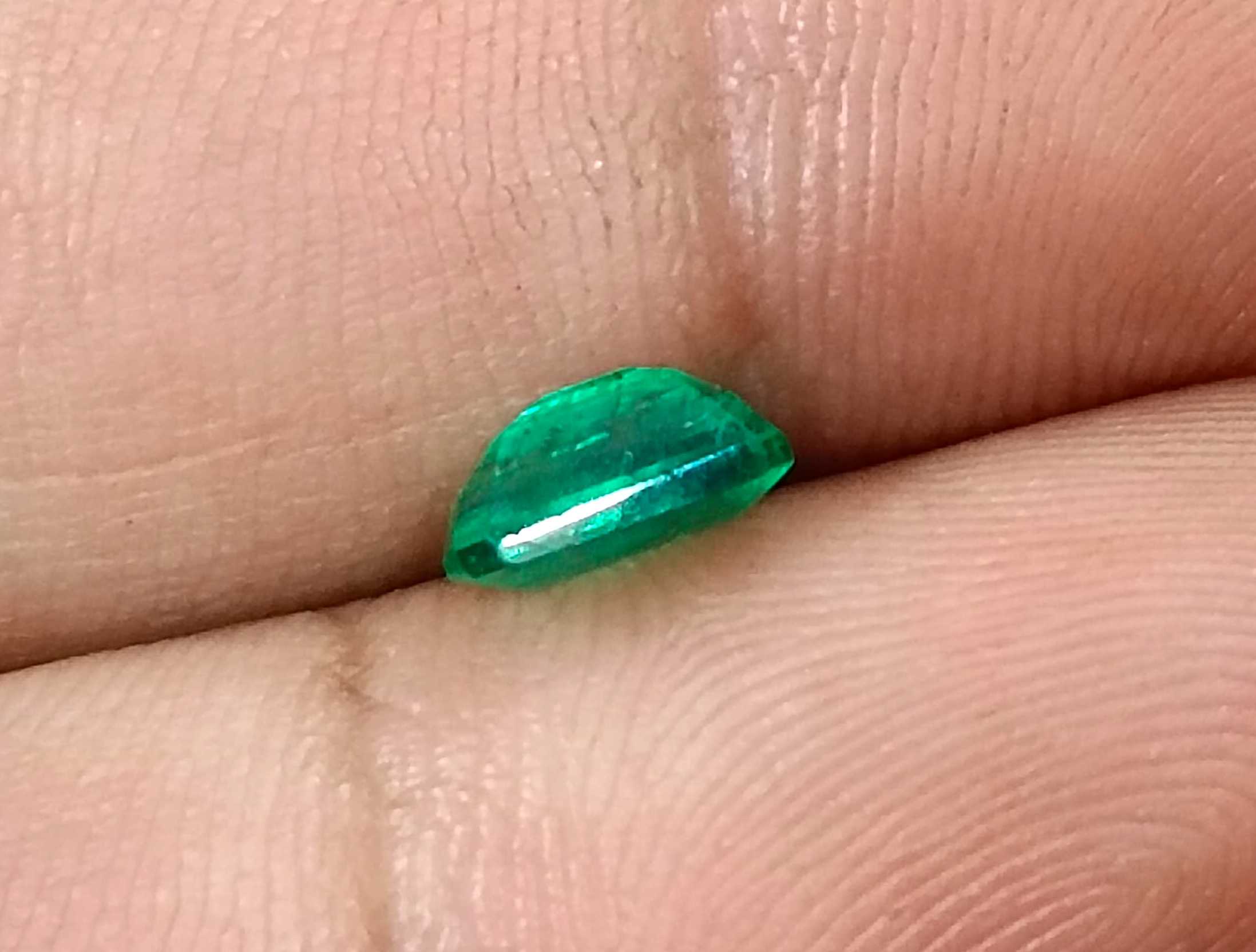 3.46ct Vivid deep green cushion cut natural certified Zambian Emerald