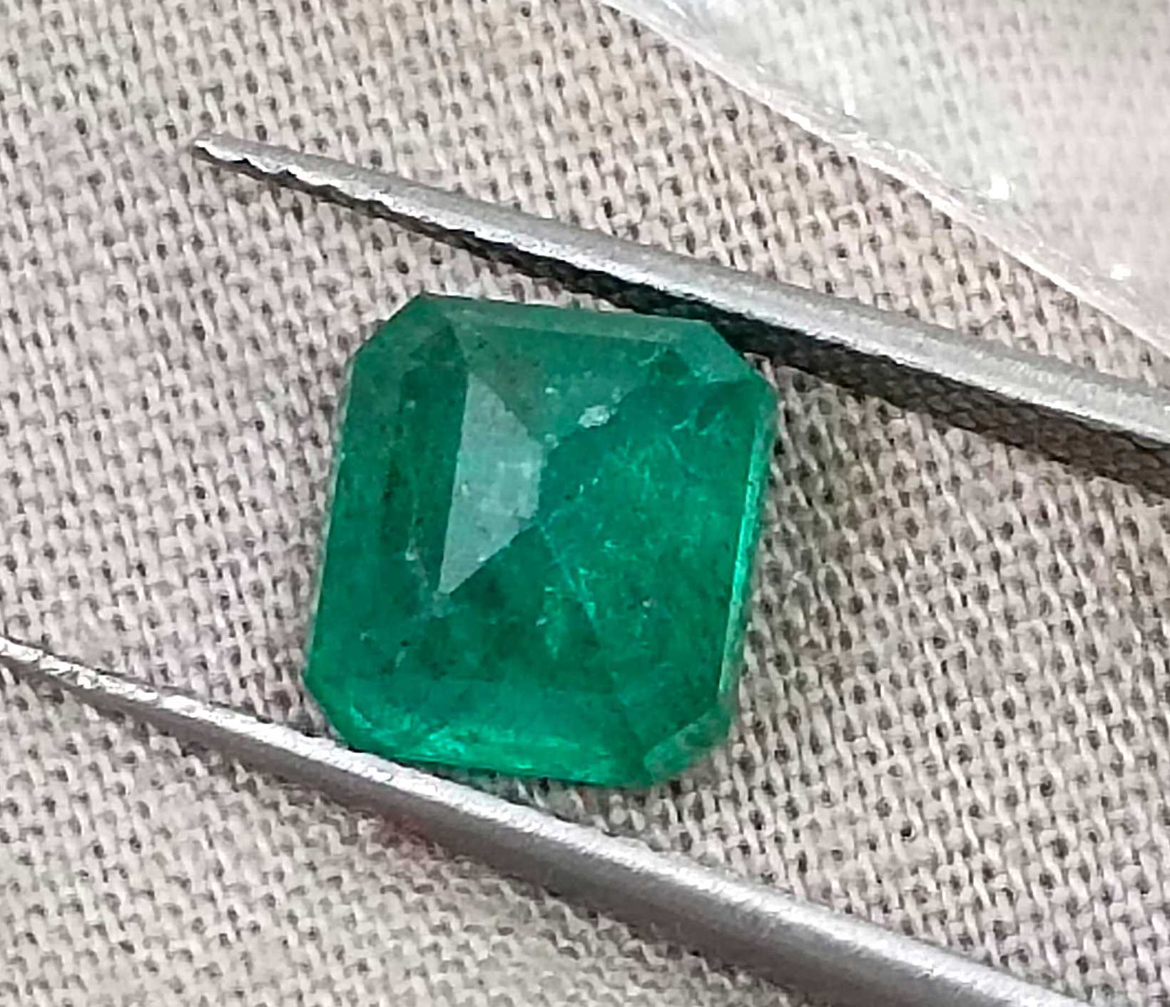 2.15ct GSI USA certified medium deep green Zambian emerald 